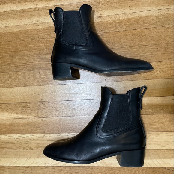 Veronica Beard Wells Leather Calf Chelsea Block Heel Boot size 10.5 to size 11 - Picture 3 of 14